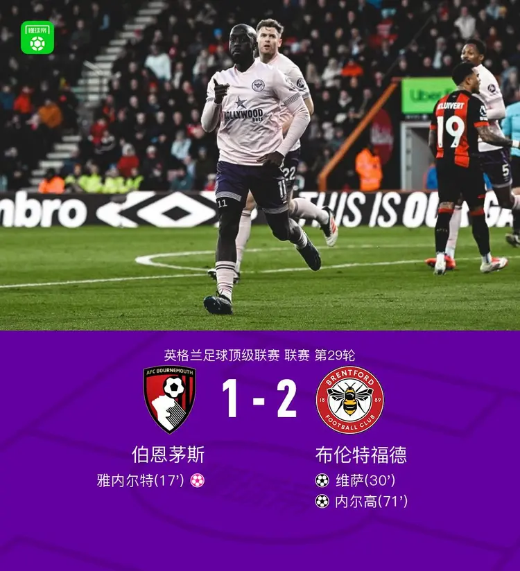 关于布伦特福德击败强敌，暂时稳定排名的信息